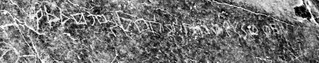 Photograph showing a graffito written in Dumaitic